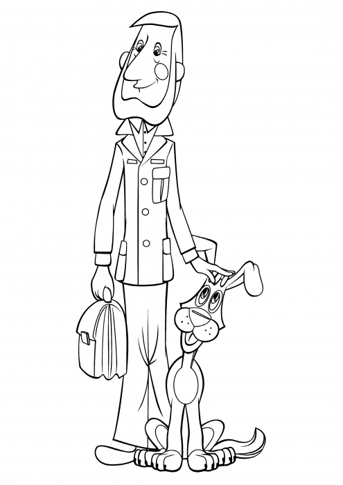 Uncle Fyodor's dad and Sharik the dog