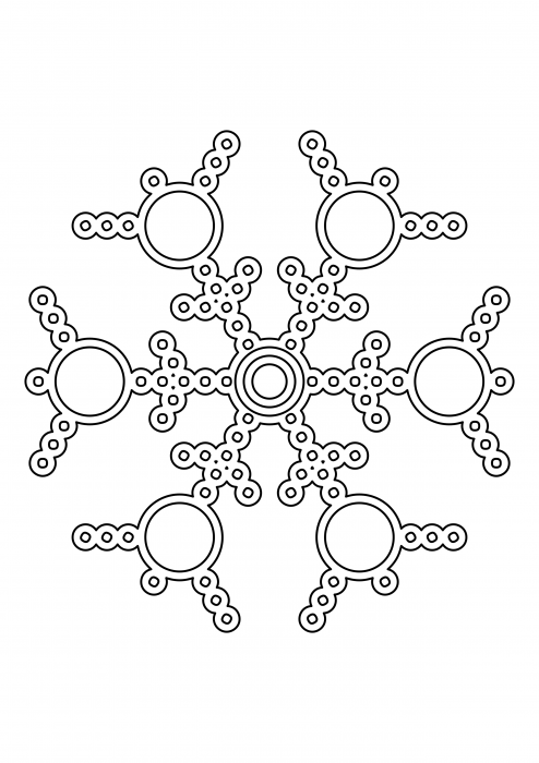 Floco de neve a céu aberto dos círculos 9