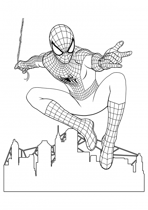  Человек-паук над городом