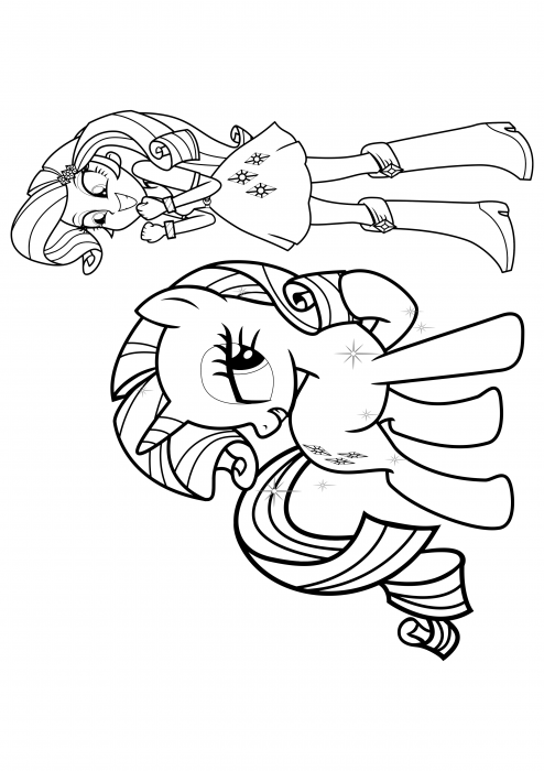 Rarity pony en Rarity girl