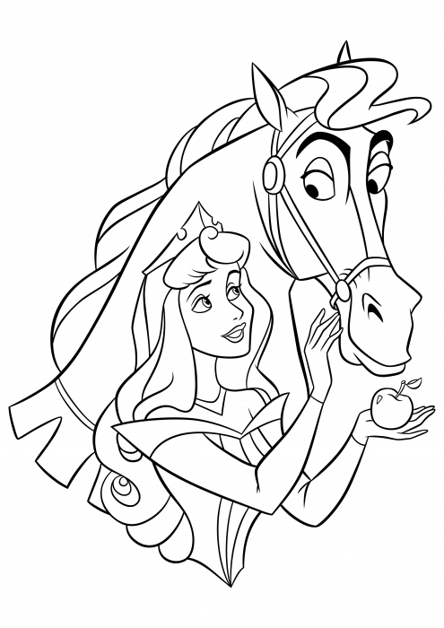 Aurora och hästen Samson
