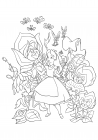 Alice among flowers