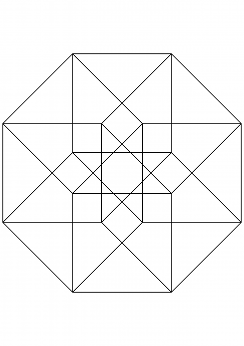 Ορθογώνια προβολή ενός υπερ-κύβου