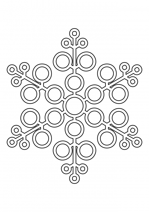 Flocon de neige ajouré de cercles 12