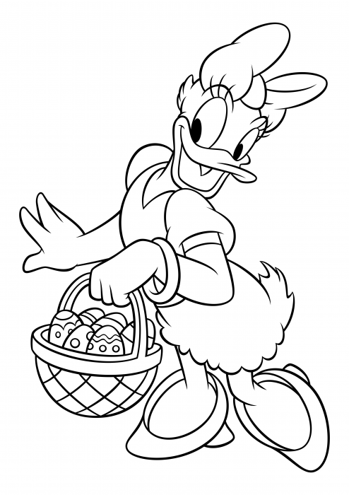 Daisy Duck with Easter Basket
