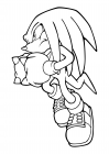 Knuckles the Echidna ready for attack