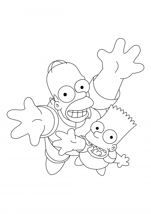 Homer ve Bart Simpsons