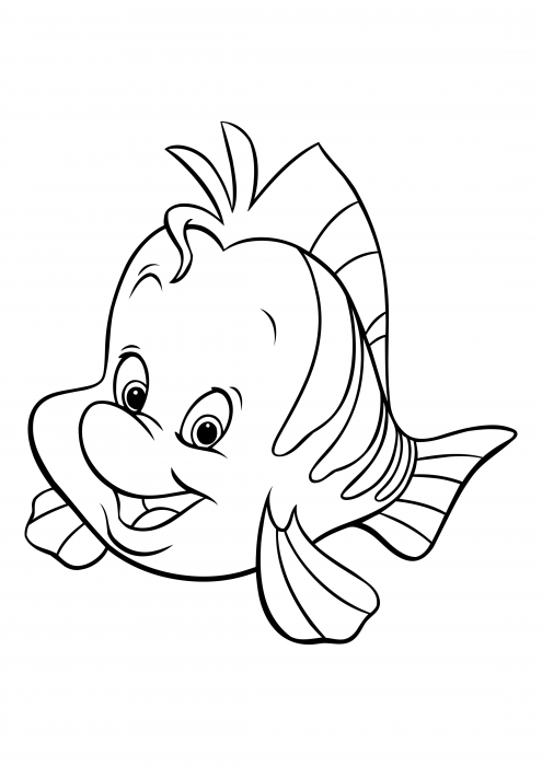 Flounder Fish is Ariel's best friend