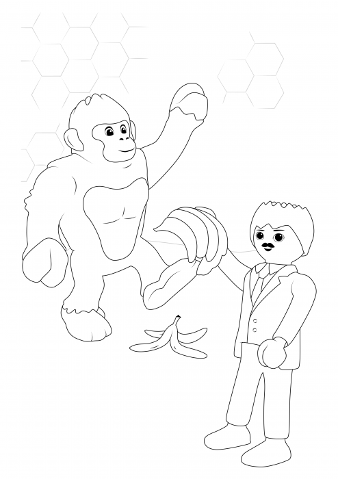 Macaco gigante e agente Houston