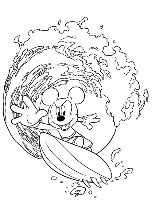 Mickey Mouse - surfer