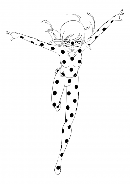 Ladybug is running coloring pages, Lady Bug and Super Cat coloring pages 