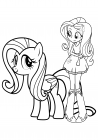 Fluttershy pony and Fluttershy girl