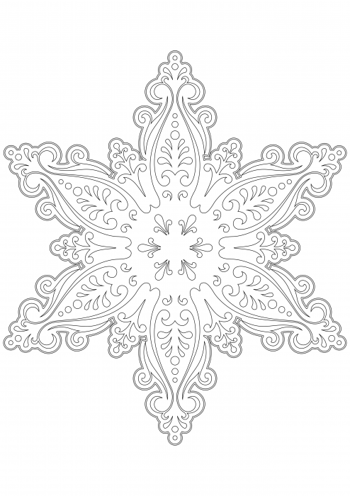 Patterned snowflake 1