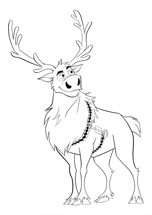 Coloring Page - Reindeer Sven