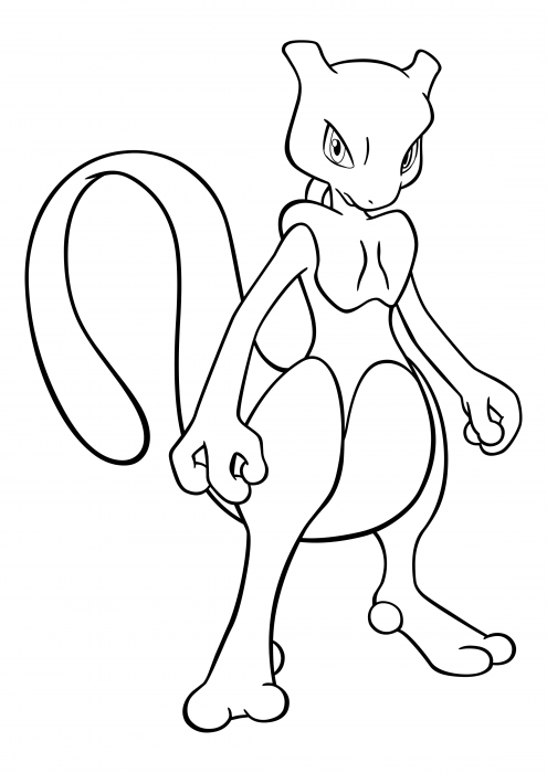 Pokemon Mewtwo Coloring Pages - 2 Free Coloring Sheets (2021)