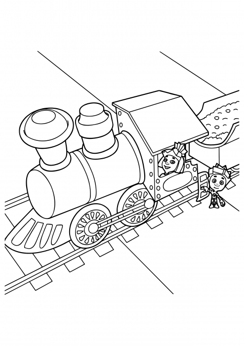Simka and Nolik - locomotive drivers