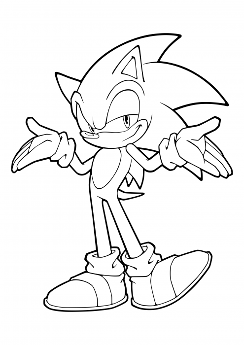 Sonic kastar upp händerna
