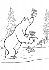 Bear carries dishes